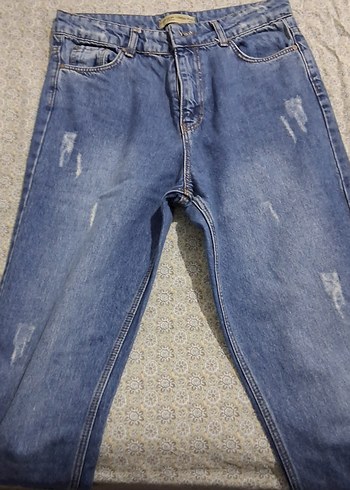 Kadın Mavi Denim Midi Boy Jean - Görsel 4