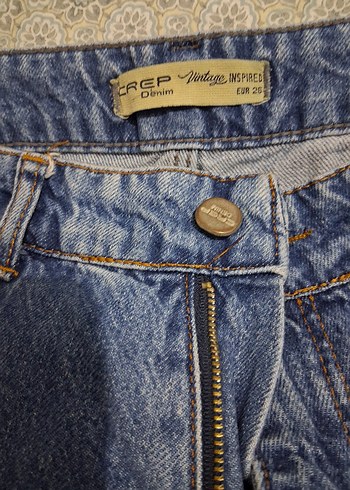 Kadın Mavi Denim Midi Boy Jean - Görsel 5
