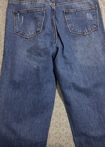 Kadın Mavi Denim Midi Boy Jean - Görsel 3