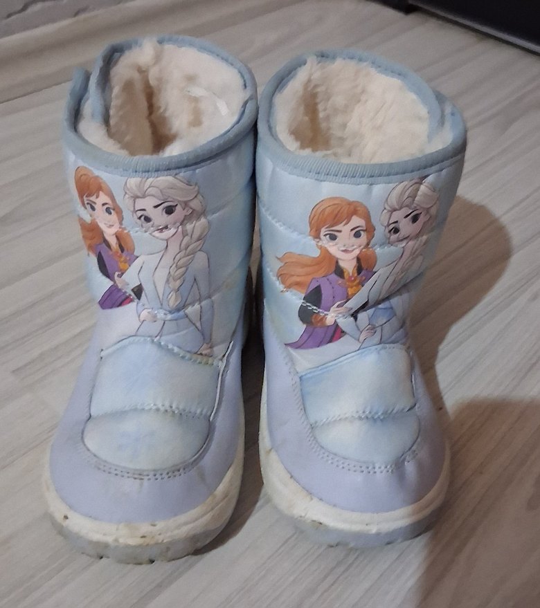 Kız Çocuk Mavi Baskılı Kauçuk Botlar - Görsel 4