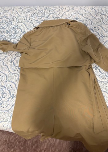 Bej Uzun Kadın Trençkot - Görsel 4