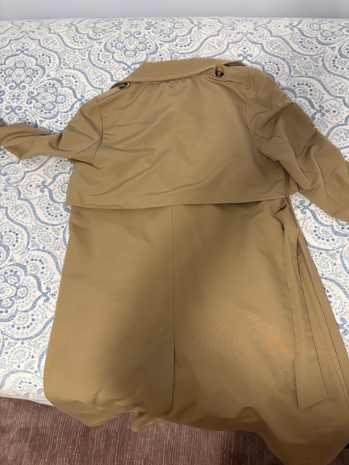 Bej Uzun Kadın Trençkot - Görsel 4