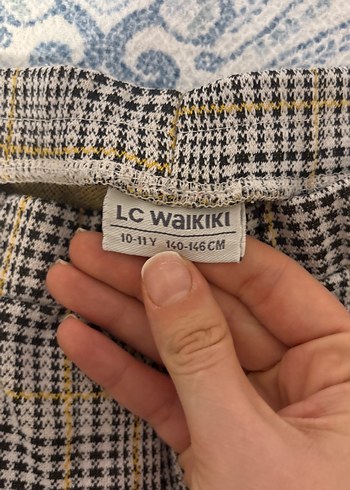 Kız Çocuk Elastik Bel Denim ve Desenli Pantolon - Görsel 3