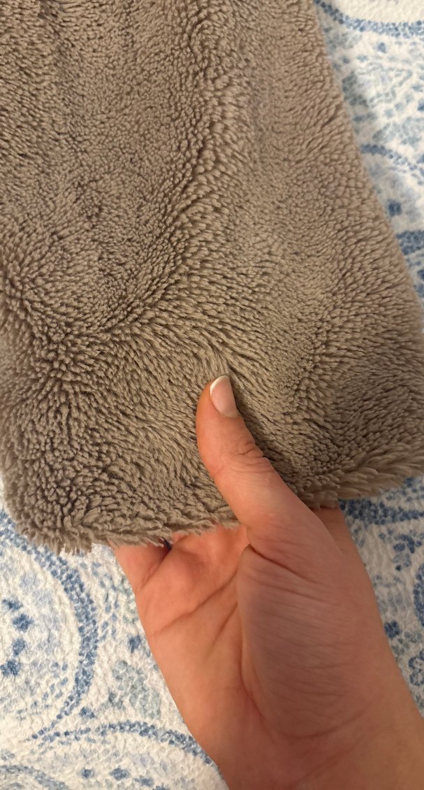 Bej Kapüşonlu Peluş Kadın Ceket - Görsel 2