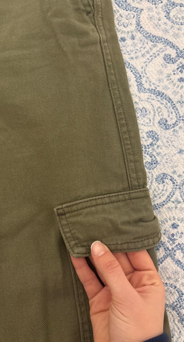 Kadın Kemerli Gri Loose Fit Kot Pantolon - Görsel 2