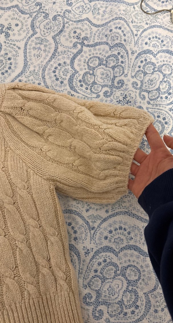 Bej Örgü Kadın Hırka - Görsel 3