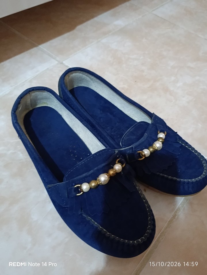 Lacivert Süet Püsküllü Loafer — görsel 3/5