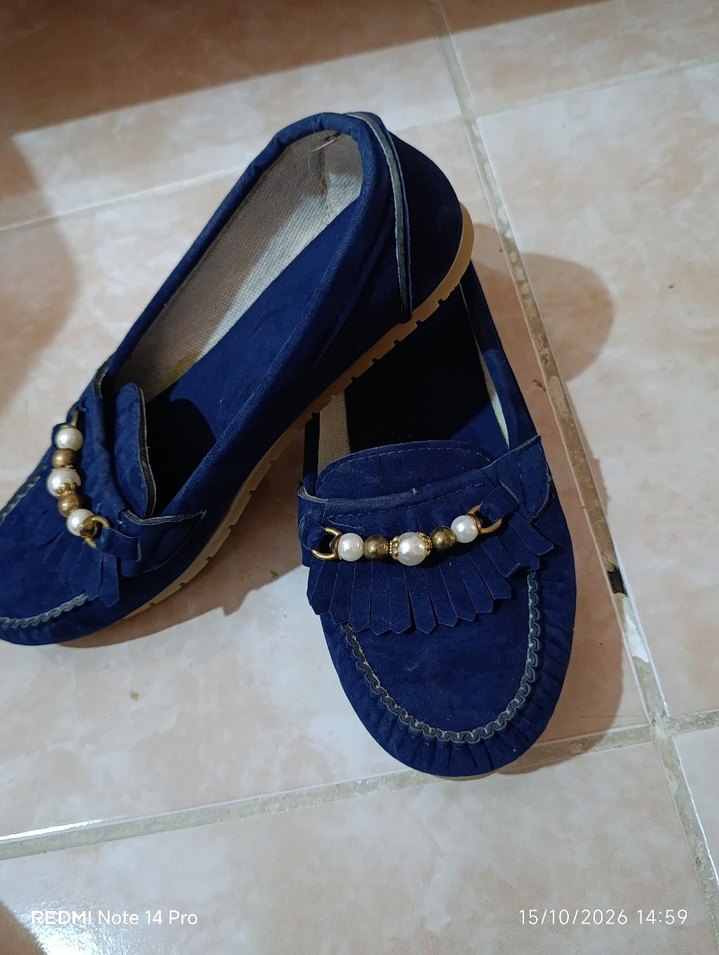 Lacivert Süet Püsküllü Loafer — görsel 2/5