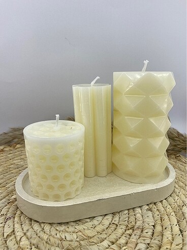Zara Home Set mum 3 adet dekoratif mum