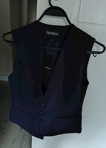 NetWork lacivert Düğmeli Kadın Yelek - Görsel 5