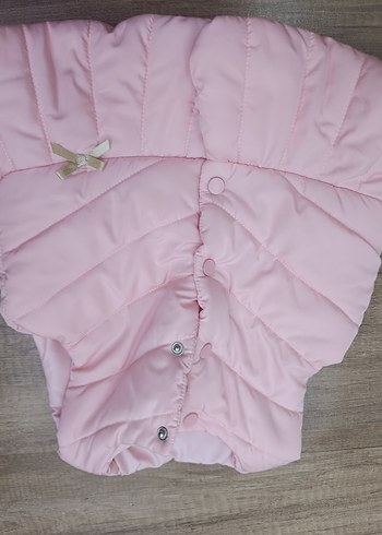 Düğmeli Açık Pembe Bebek Kız Tulumu - Görsel 2