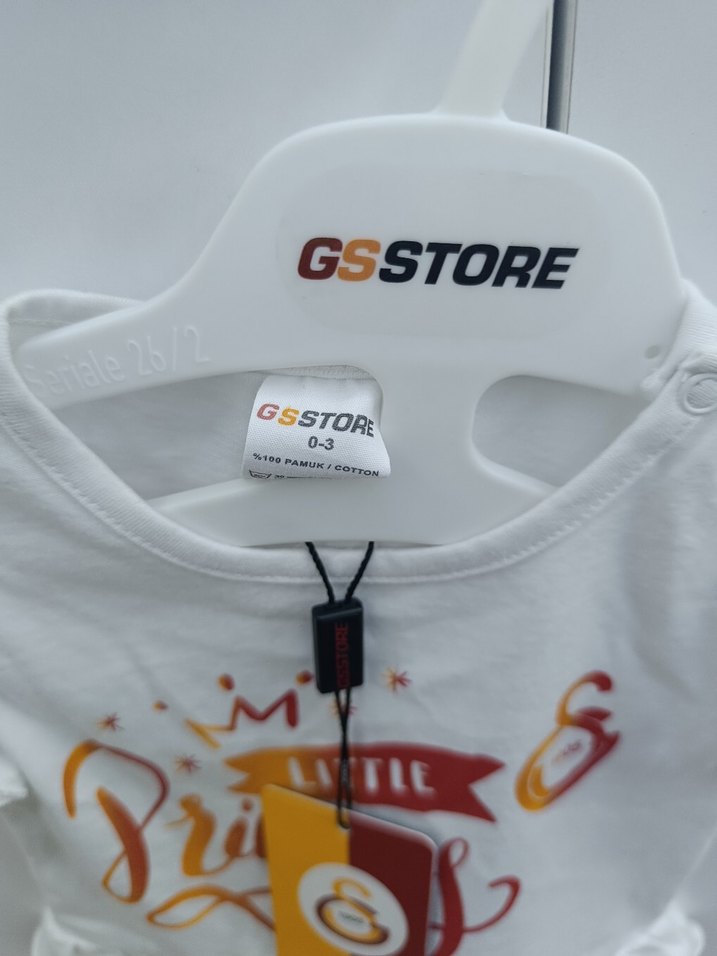Kız Çocuk Beyaz Fırfırlı Tişört orijinal GS - Görsel 2
