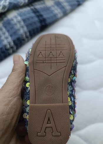 Gri Pul İşlemeli Kız Babet Ayakkabı - Görsel 3