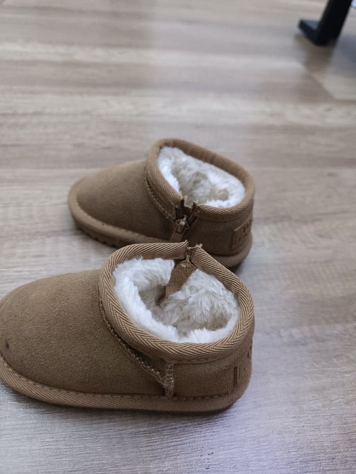 Kız Çocuk Kahverengi Kürklü Bot - Görsel 2