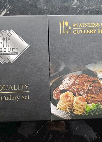 Altın ve Siyah 6kisilikÇatal Bıçak Kaşık Seti - Görsel 2