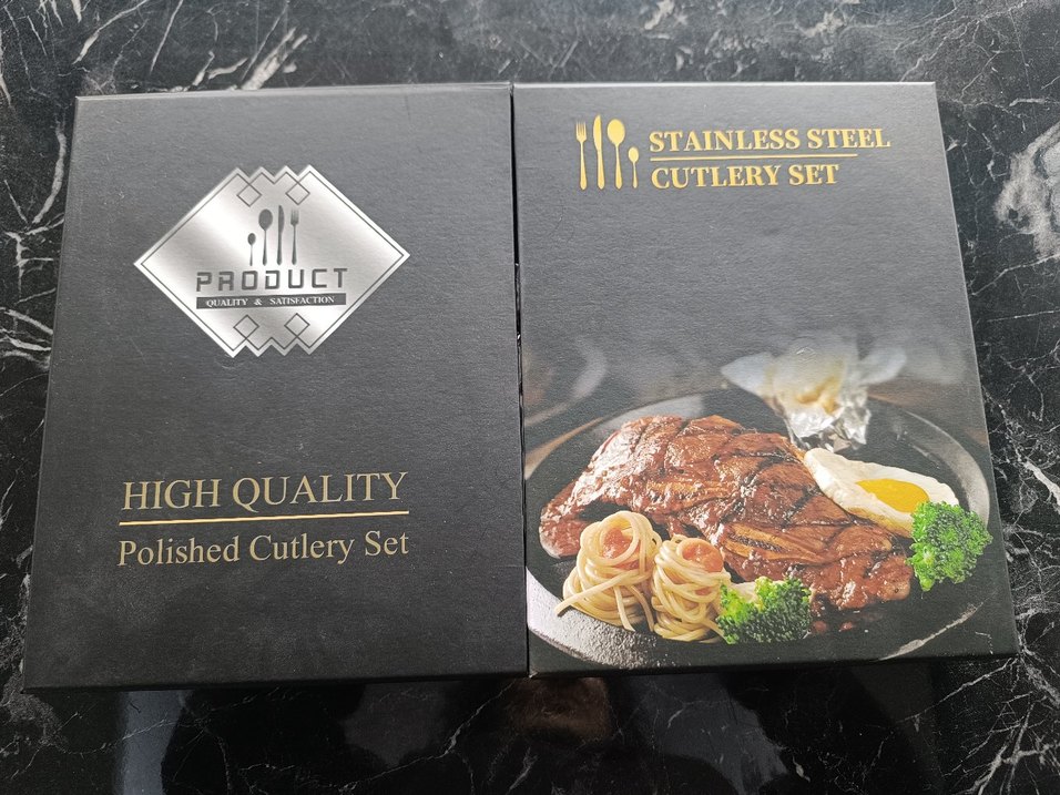 Altın ve Siyah 6kisilikÇatal Bıçak Kaşık Seti - Görsel 2