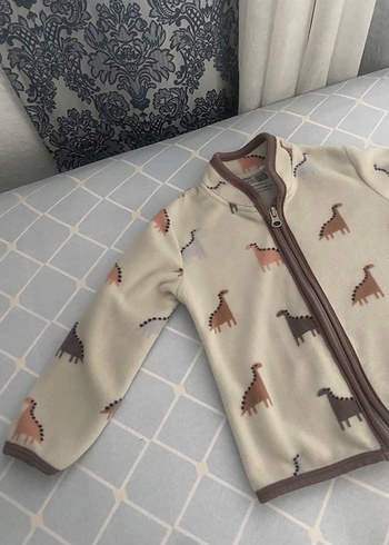 HelloBaby Dinozor Desenli Bebek Fermuarli Hirka