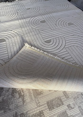 gri bohem tarzı lüks hali - Görsel 2