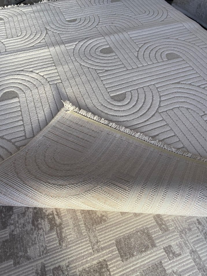 gri bohem tarzı lüks hali - Görsel 2