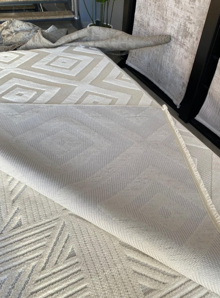 Gri  Desenli Modern Halı - Görsel 2