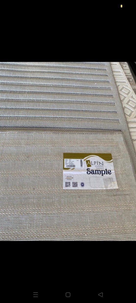 Gri desenli dokuma halı  - Görsel 2