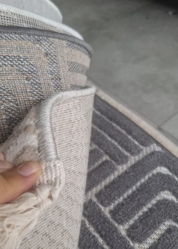 Gri dokuma halı  - Görsel 2