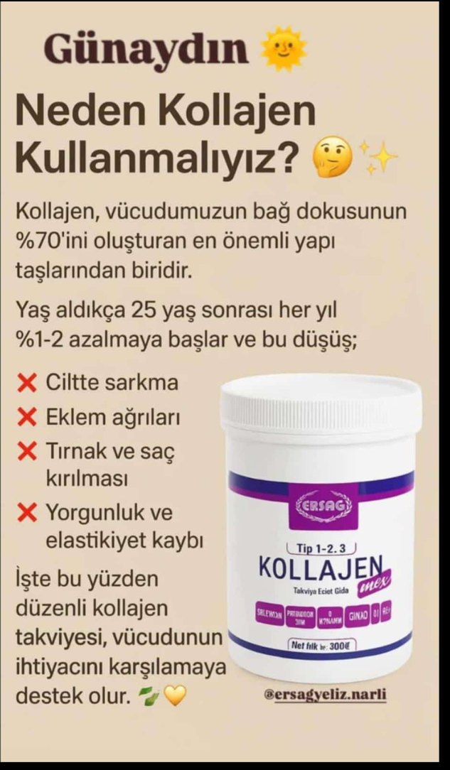 Bitkisel içeriğe sahip Beyaz Toz Kollajen Mix 300g - Görsel 2