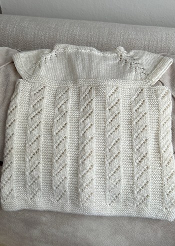 Çocuk El Örgüsü Kolsuz Hırka - Görsel 3