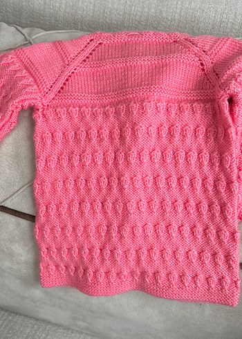 Pembe El Örgüsü Kız Hırka - Görsel 3