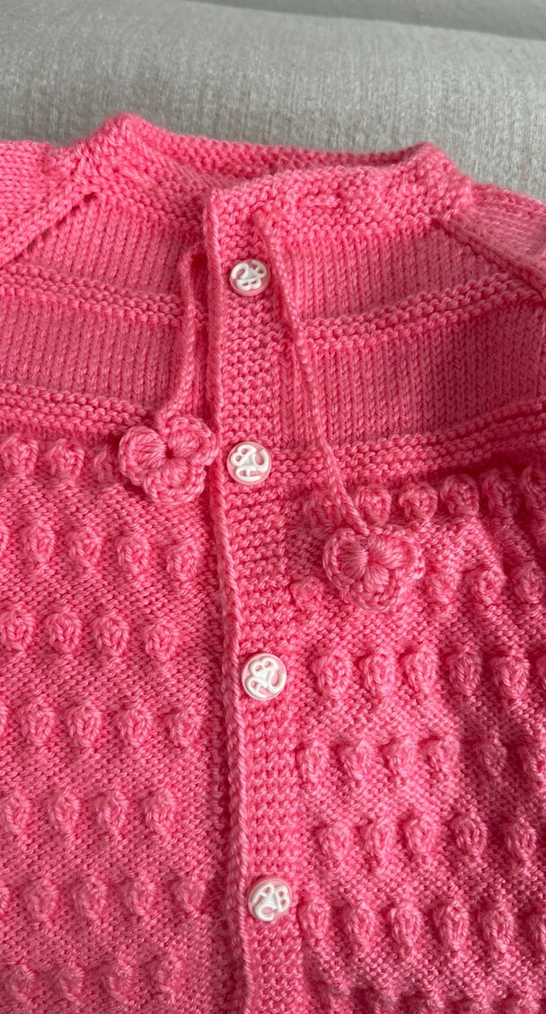 Pembe El Örgüsü Kız Hırka - Görsel 2