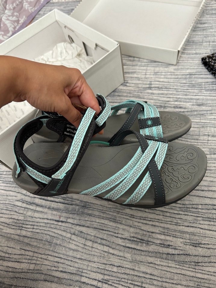 Turkuaz Gri Kadın Sandalet - Görsel 2