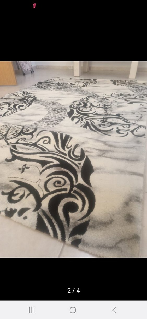 Bohem Gri Desenli Halı - Görsel 3