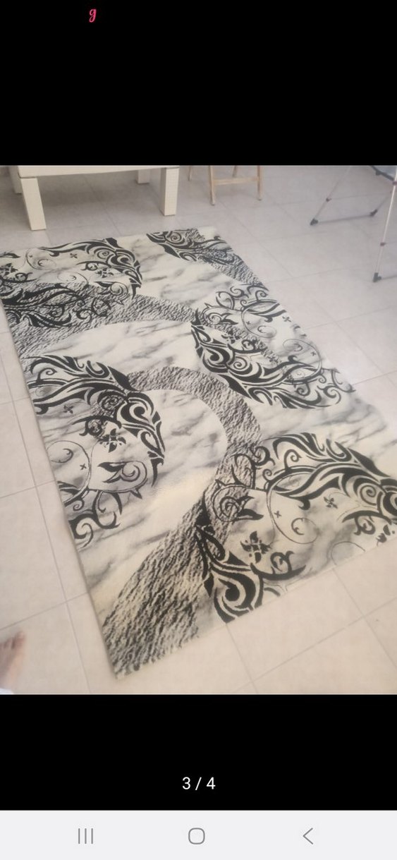 Bohem Gri Desenli Halı - Görsel 2