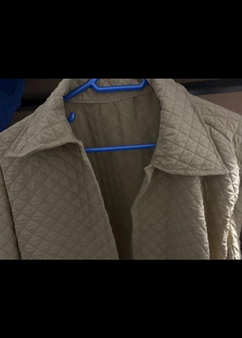 Bej Kadın Midi Kapitone Ceket - Görsel 3