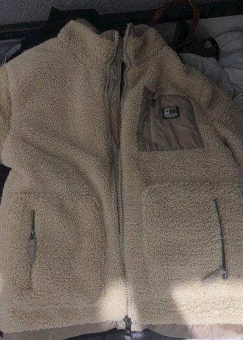 Kürklü Bej Kadın Kışlık Mont Kapüşonlu - Görsel 5