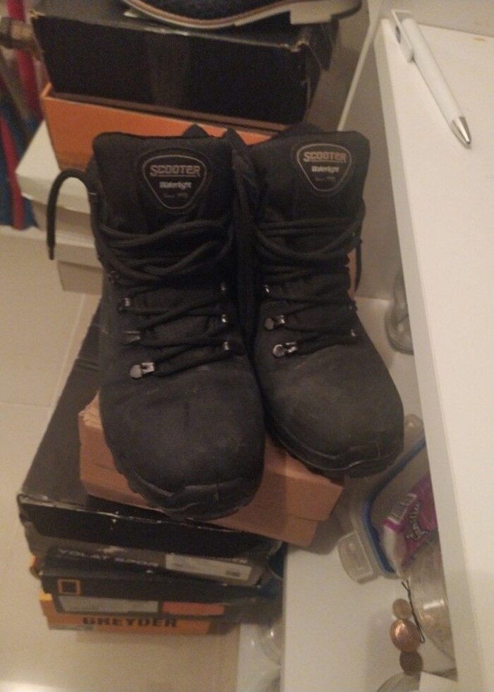 Hakiki deri scooter marka kışlık bot - Görsel 3