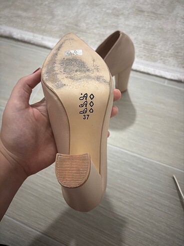 37 Beden pembe Renk Kalın topuk stiletto