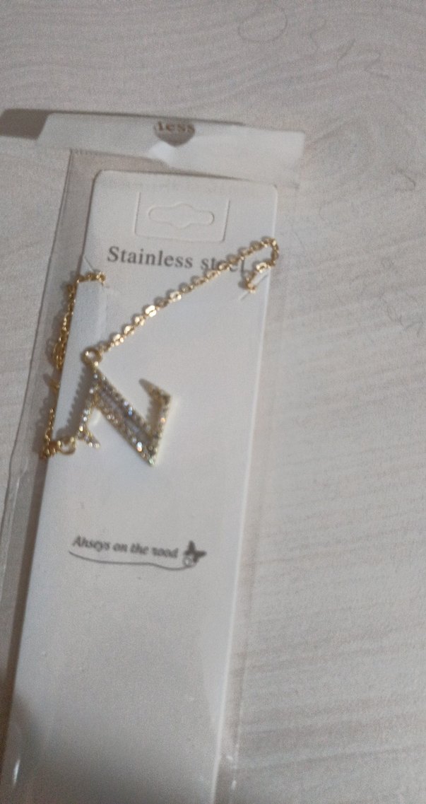 Altın Renk Zincir Detaylı Midi Kolye z harf - Görsel 2