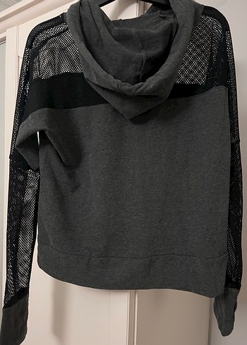 Penti Füme File Detaylı Kadın Spor Sweatshirt - Görsel 2