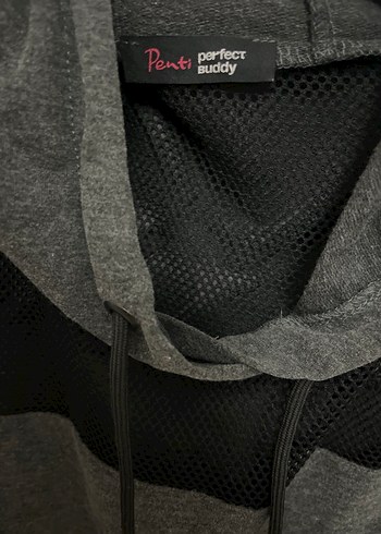 Penti Füme File Detaylı Kadın Spor Sweatshirt - Görsel 3