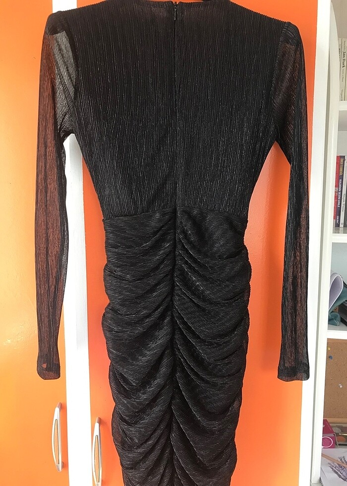 Siyah Parıltılı Elbise - Görsel 2
