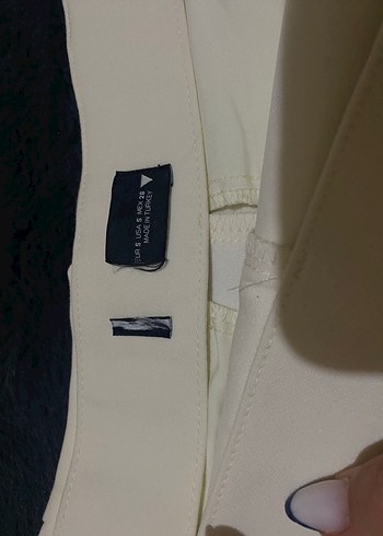 s Beden beyaz Renk ZARA Kadın Beyaz Pilili Mini Kumaş Şort etek