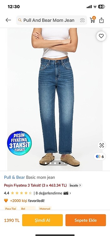 PULL AND BEAR MOM JEAN