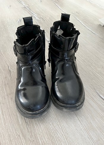Kız Çocuk Siyah Rugan Goth Botlar
