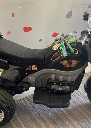 Sağlam ve yeni Siyah Elektrikli Çocuk Motosikleti - Görsel 2
