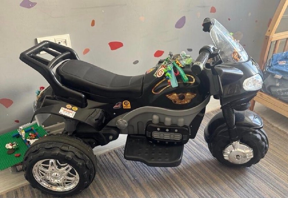 Sağlam ve yeni Siyah Elektrikli Çocuk Motosikleti - Görsel 2