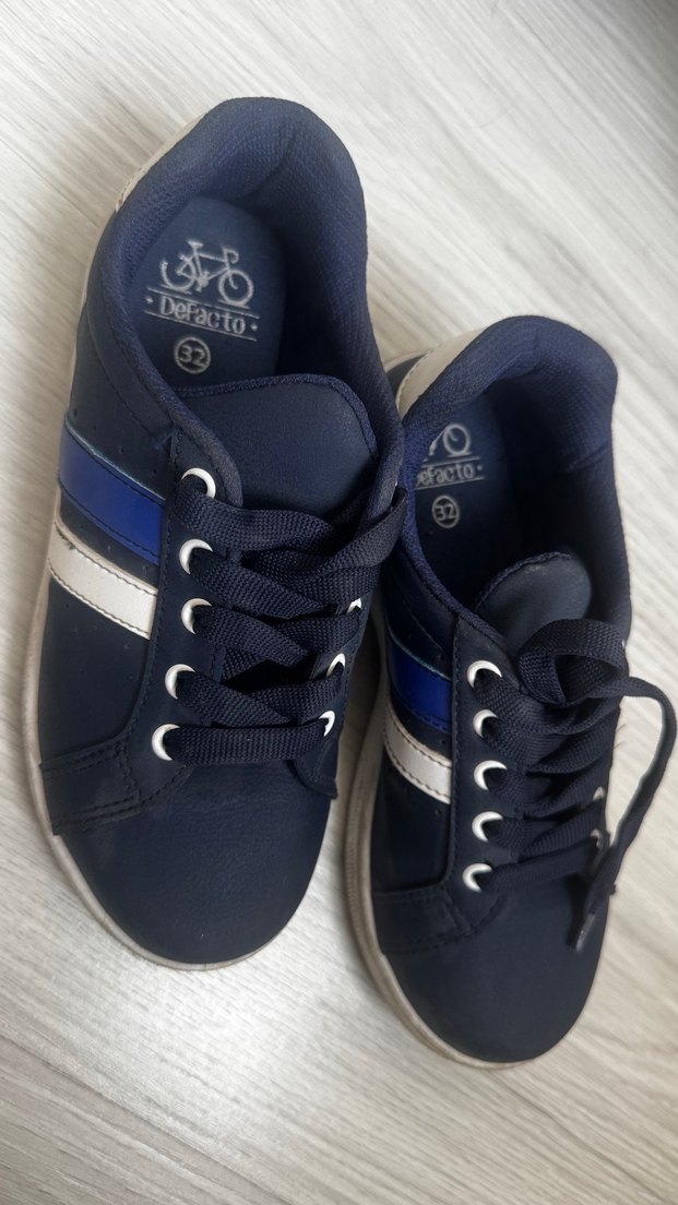 Defacto Mavi Çizgili Erkek Çocuk Spor Ayakkabı - Görsel 3