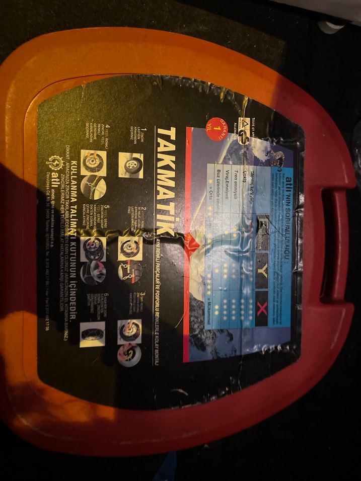 Kırmızı Takmatik Zincirli Kış Lastiği Kar Zinciri - Görsel 2