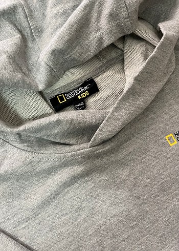 Gri Kapüşonlu çocuk Sweatshirt - Görsel 2