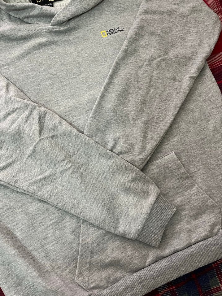 Gri Kapüşonlu çocuk Sweatshirt - Görsel 3